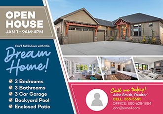 Real Estate Open House Postcard