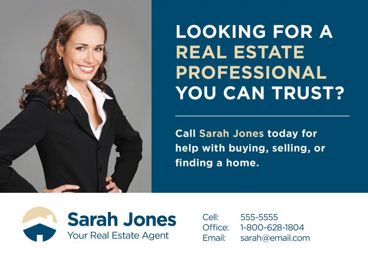real estate agent introduction postcards