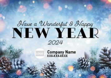 real estate new year postcard template