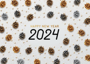 template real estate new year postcard